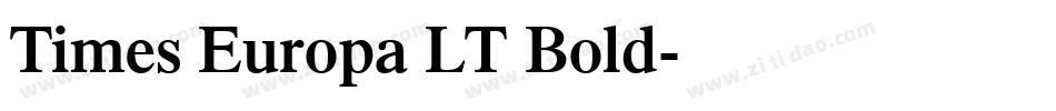 Times Europa LT Bold字体转换